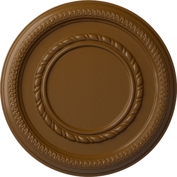 Ekena Millwork Federal Roped Small Ceiling Medallion (Fits Canopies up to 6"), 12 5/8"OD x 1 1/8"P, Smokey Topaz CM12FESTF - main